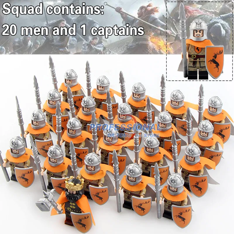 XP216 20pcs XP212 21 шт. строительные блоки Игра престолов версия Mandon Moore Stark Lannister Selmy Ice and Fire Джейми Ланнистер подарки игрушки KT1029 - Цвет: XP216 20pcs XP212