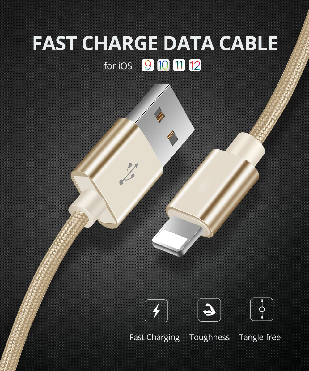 3.1A USB кабель для быстрой зарядки для iPhone 11 Pro XS Max XR X 8 7 6 6S 5 5S iPad кабель для быстрой зарядки данных
