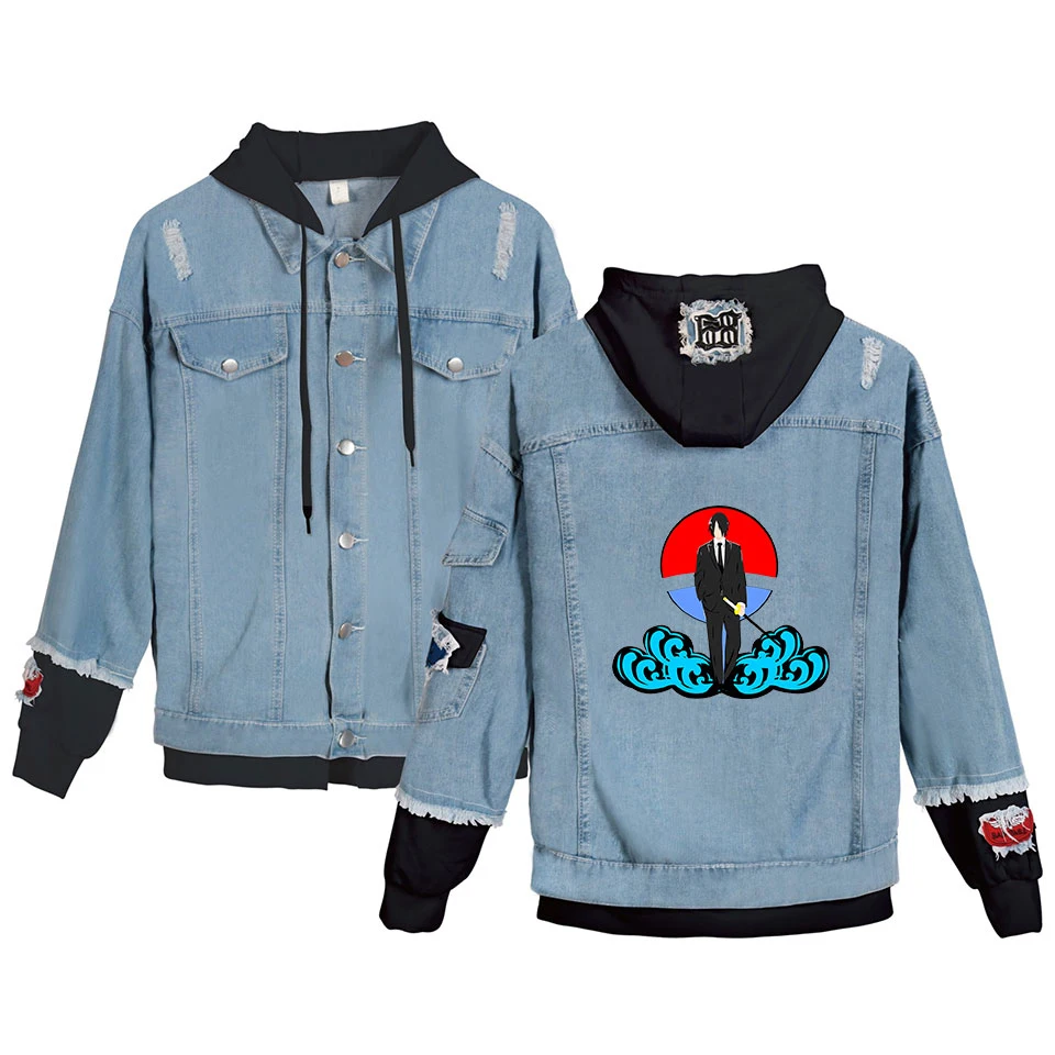 Latest Naruto Denim Hoodies Men/Women Fall/Winter Harajuku Hip-Hop Jacket Navy blue Boy's/Girl's Sweatshirt | Мужская одежда
