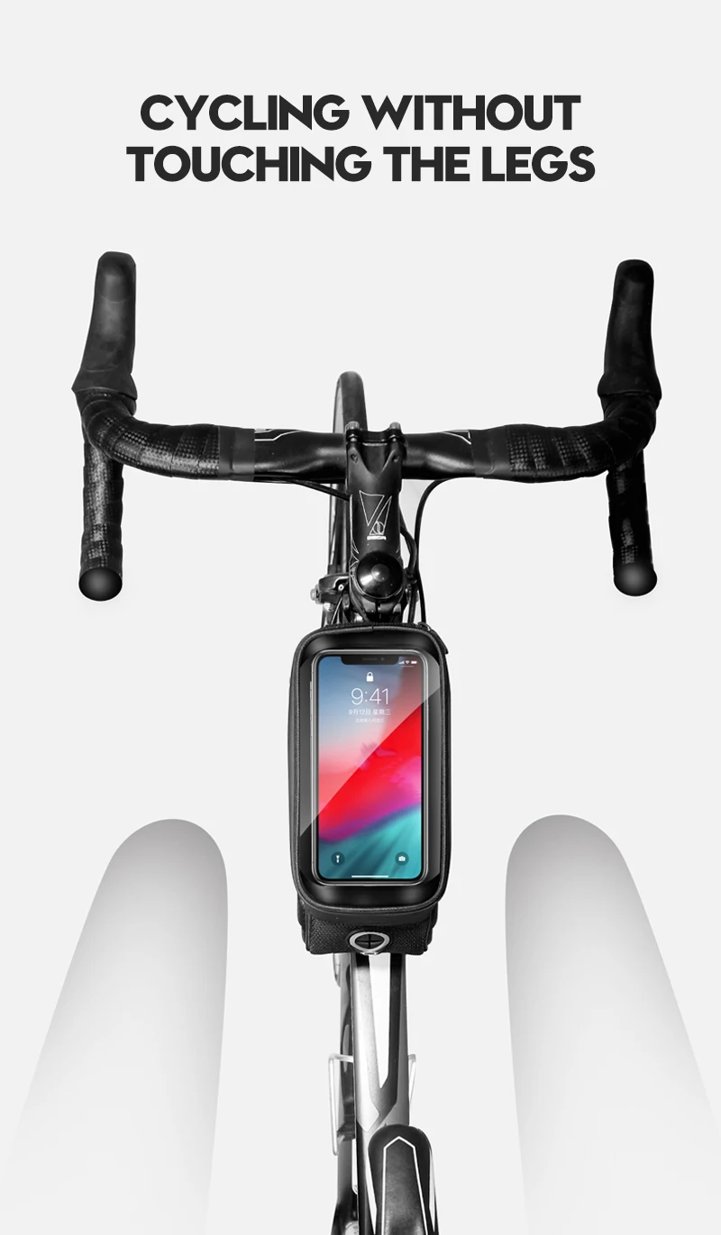 Сумка для горного велосипеда WILD MAN, 6,5 дюймов, непромокаемая, водонепроницаемая, с сенсорным экраном, жесткая оболочка, для хранения инструментов, дорожная велосипедная Сумка bolsa bicicleta