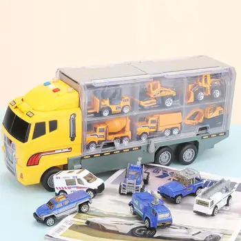 

LeadingStar Children Education Alloy Car Set Engineering with Imitation Container Truck Storage Vehicle Model