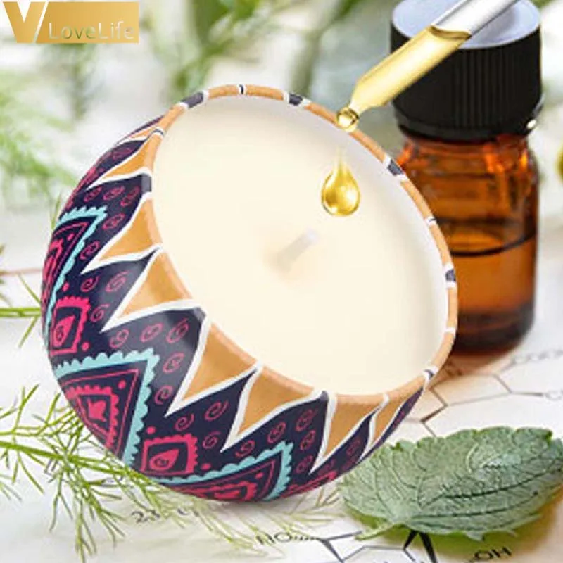 4 шт. ароматические свечи подарочный набор Природный соевый воск Oz блок