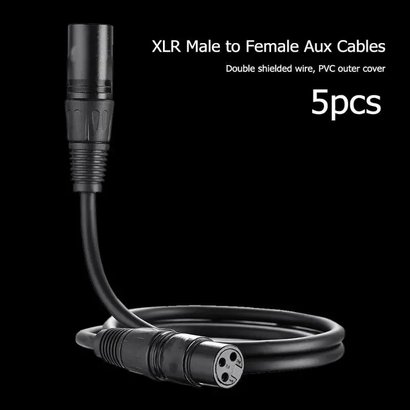 5 шт. 5.9ft DMX сценический DJ кабель мужчин и женщин XLR разъем аудио провод шнур