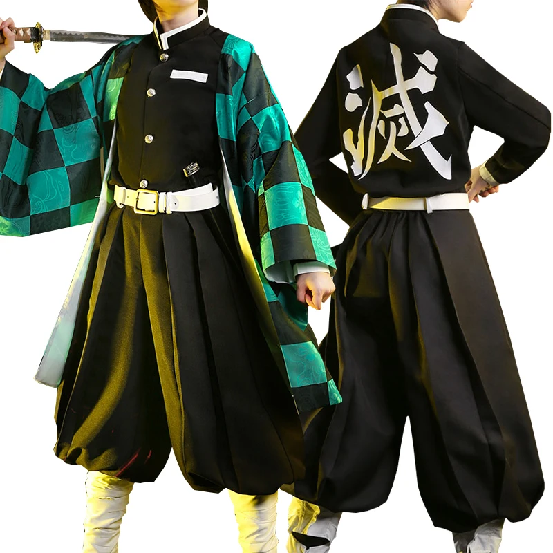 Demon Slayer: Kimetsu no Yaiba Kamado Nezuko Kamado Tanjirou Agatsuma Zenitsu Tomioka Giyuu костюм аниме косплей костюм на Хэллоуин
