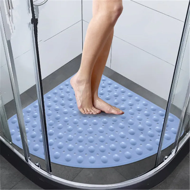 Веерообразный ПВХ нескользящий коврик для ванной комнаты угловой душевой коврик с присоской Ванна массажные подушечки ковер аксессуары для ванной комнаты