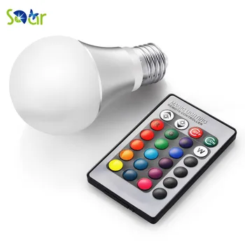 

2017 85-265V Colors Changing E27 3W RGB LED Light Bulb Dimmable RGB Light with IR Remote Spotlight Led Bulbs Light for Party