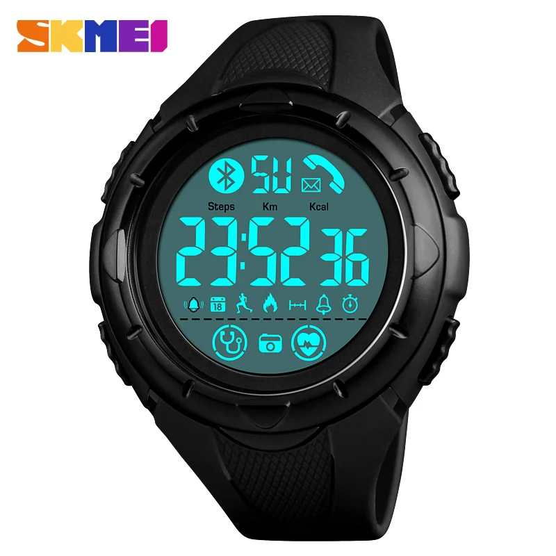 

SKMEI Outdoor Sport Smart Watch Men Bluetooth Fitness Pedometer Calories Digital Waterproof Wristwatch inteligent Military Clock