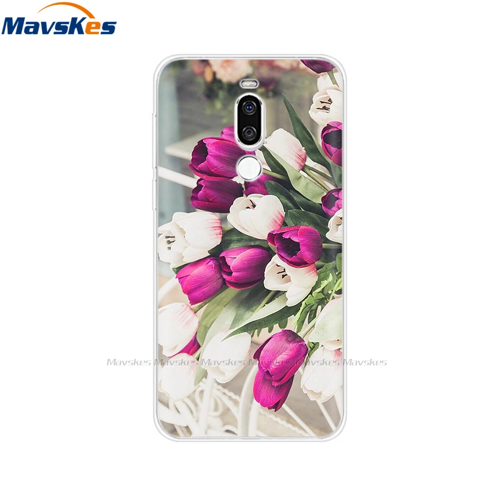 Cases For Meizu Back Cover For Meizu X8 X 8 Flowers Cat Patterned Phone Shell Cover Soft TPU Silicone Protective Cases Fundas Coque For Meizu X8 cases for meizu black Cases For Meizu