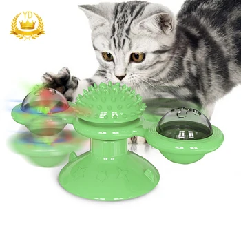 

Portable Cat Toy Windmill Turntable Teasing Interactive Cat Toys Interactive Scratching Tickle Pet Ball Toys Cat Supplies YDHS