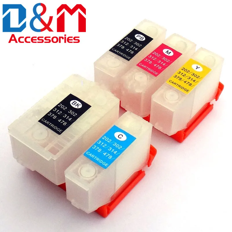 

5Pcs/set Empty Refillable Ink Cartridge without chip for Epson Expression Premium XP-6000 XP6000 XP-6100 XP-6001 XP6005 Ink tank