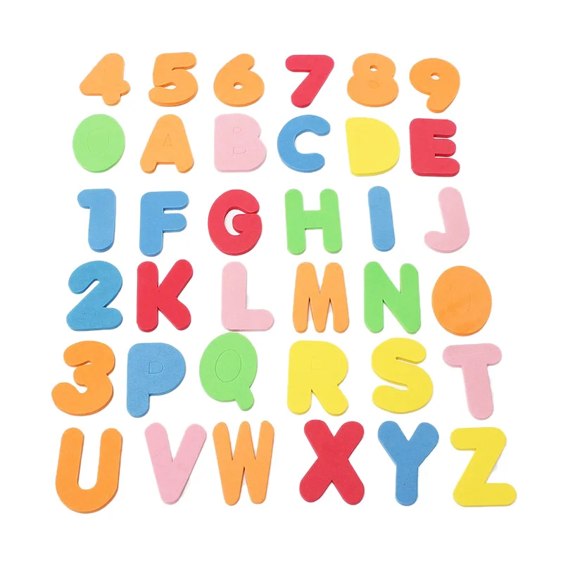 

36 Pieces / Set Of Alphanumeric Letters Bath Puzzle Eva Toys Baby Toys Children'S Kindergarten Eva Alphanumeric 26 Letters +10 D