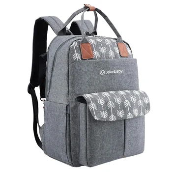 

Lekebaby Large Diaper Bag Backpack with Changing Pad and Stroller Straps