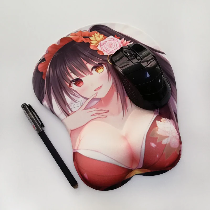 High Quality 3D Mouse Pad Wrist Rest Soft Silica Gel Breast Sexy Hip Office Decor Japan Comic Peripheral Kawaii Friend Game Gift