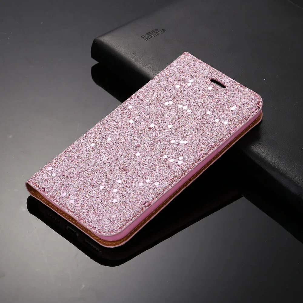 Pepmune Luxury Bling Glitter Flip Case For Samsung A8 2018 A7 A6 A3 2017 Girl Cute Leather Cover Galaxy J4 Plus J6 J5 J3 | Мобильные