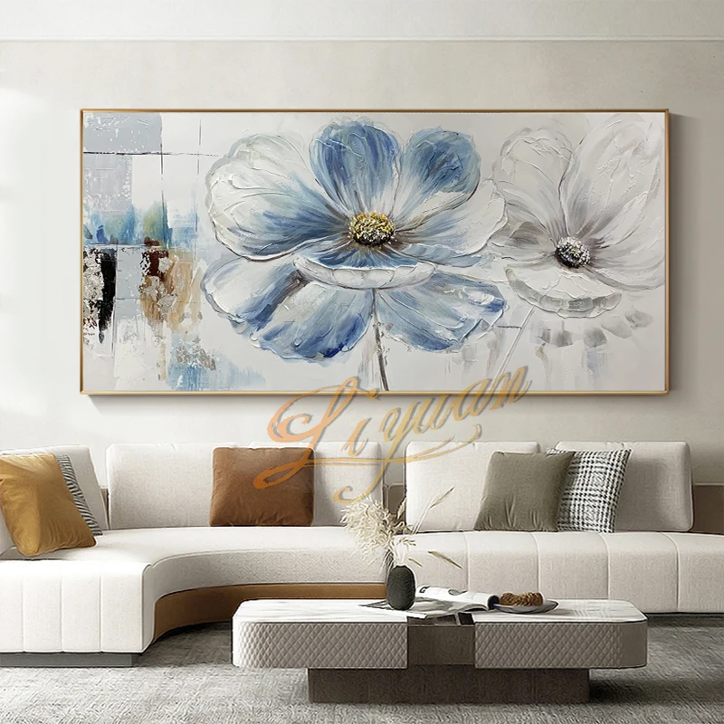 

Flower Colorful Oil Painting Pure Handmade Home Wall Decoration Canvas Art Paintings decoração nordic parede estilo minimalista