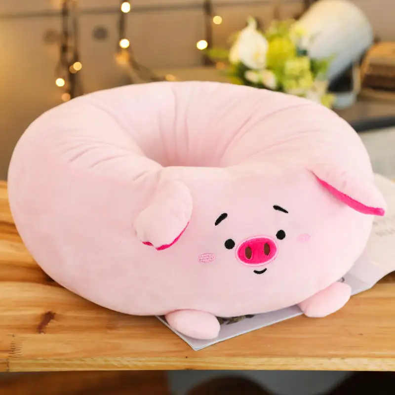 pink pig Мультяшная Подушка, милая Подушка Sumikko Gurashi Nap, мягкая подушка с изображением динозавра, поросенка, Хаски, животных, подушка для детей, подарок на день рождения, Kawaii - Цвет: pink pig