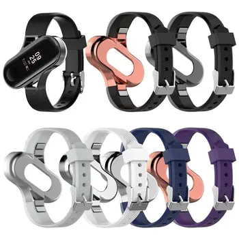 

Strap Sports Bracelet Wristband Strap Smart Ring Replacement Metal for Xiaomi Mi Band 4 3 Wristband Smart Wrist Strap ONLENY