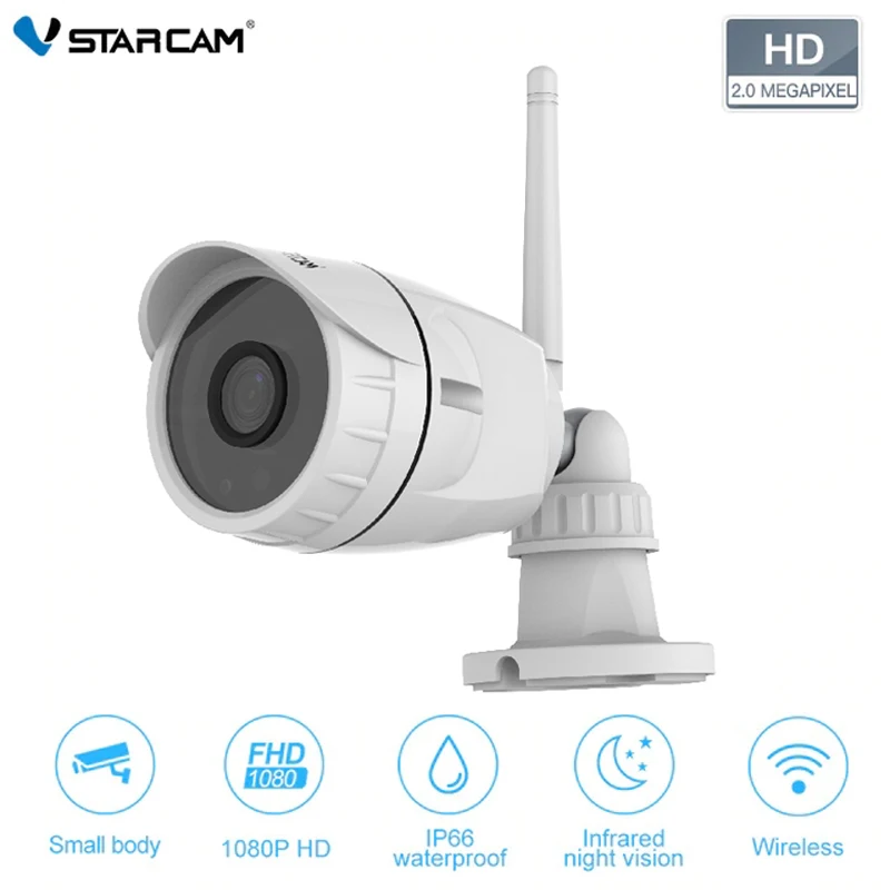 Vstarcam 1080P 2MP FHD Водонепроницаемая камера видеонаблюдения беспроводная ИК Наружная