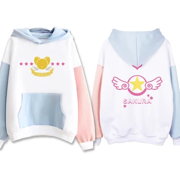 

Girls Hoodie for Anime Totoro Card Captor Hooded Coat Unisex Women Fleece Hoodies Hatsune Miku Sailor Moon Sweatshirts Clothing