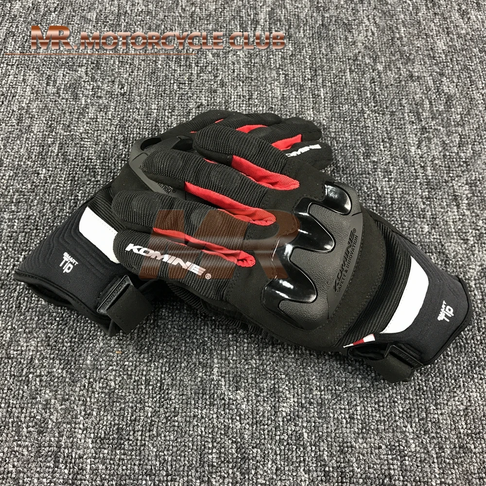 Komine GK-220 3D мотоциклетные летние перчатки из сетки Защитные Дорожные гоночные перчатки с сенсорным экраном перчатки для мотокросса
