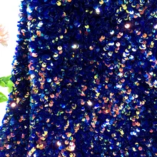 Красные блестки, блестки, ткань для свадебного платья, по метрам, синий, зеленый, золотой