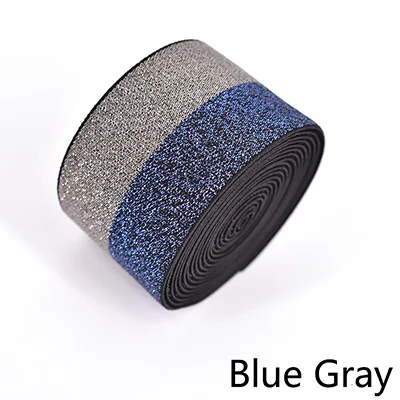 Blue Gray Metee 5/10 метров 4 см Яркий шелковый Эластичная лента из нейлона кружевное полотно для одежда юбка DIY Костюмы швейная MaterialEB011 - Цвет: Blue Gray