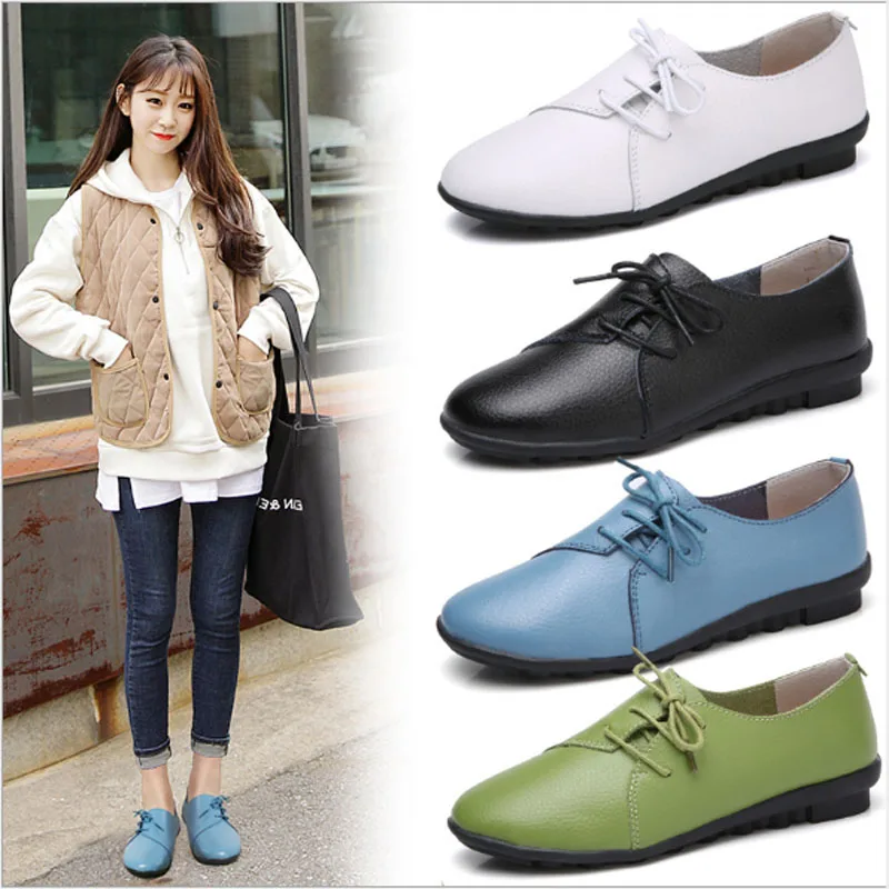 Women's flat shoes women's casual shoes women's small white shoes women's soft soles flat shoes for the elderly Doudou shoes