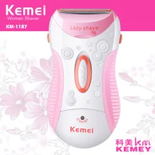 Kemei, Женская бритва, KM-1187, портативный, перезаряжаемый, Электрический эпилятор, электробритва, бритва, триммер для волос, Женская бритва