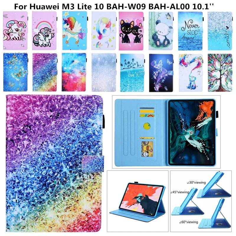 Чехол для планшета Huawei MediaPad M3 Lite 10 1 дюймов милый кот слон чехол BAH-W09 BAH-AL00 |