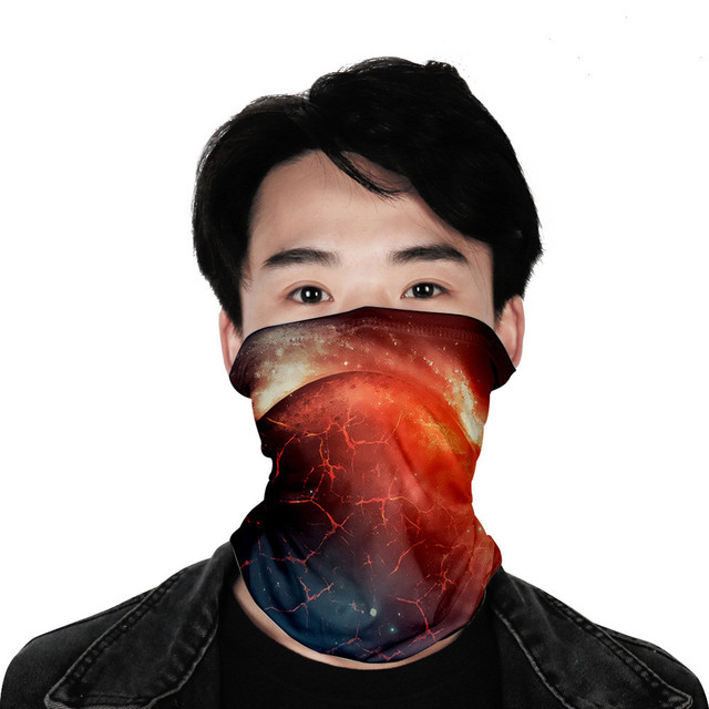 stars color seamless headscarves for men and women with ice silk sunscreen bib mask multi-functional sports magic headscarve