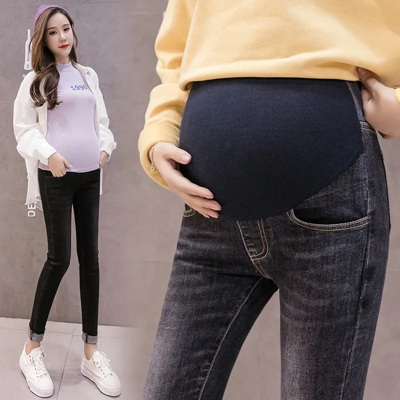 

Maternity Jeans Autumn 2019 New Style Pants Capri Pants Leggings Spring And Autumn Outer Wear Trousers Thin Pregnant Women Pants