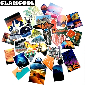 

C 50Pcs Outdoor Travel Sticker Forskateboard Guitar Motorcycle Scapbook Decorative Furniture Luggage Suitcase Computer