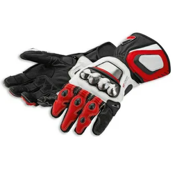 

Motorbike Titanium Leather Gloves Mens Full Metal RS Corse Motocross Motorcycle Race Bike Racing Long Gloves Luvas