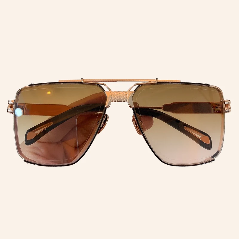 No.1 Sunglasses Известный дизайнер солнцезащитные очки для мужчин с ретро большой квадратный солнцезащитные очки оттенки для мужчин - Цвет линз: No.1 Sunglasses