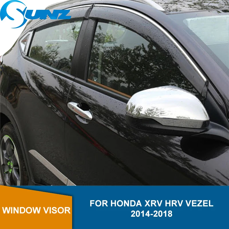 

Side Window Deflectors For Honda XRV HRV VEZEL 2014 2015 2016 2017 2018 Car Window Rain Protector Rain Sun Guard SUNZ