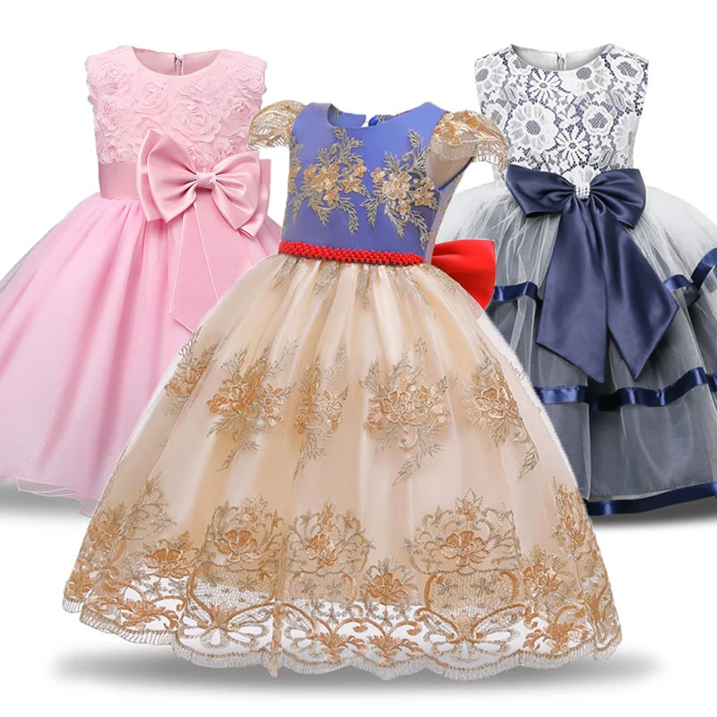 

Girls Dress Elegant New Year Princess Children Party Dress Wedding Gown Kids Dresses for Girls Birthday Party Dress Vestido Wear