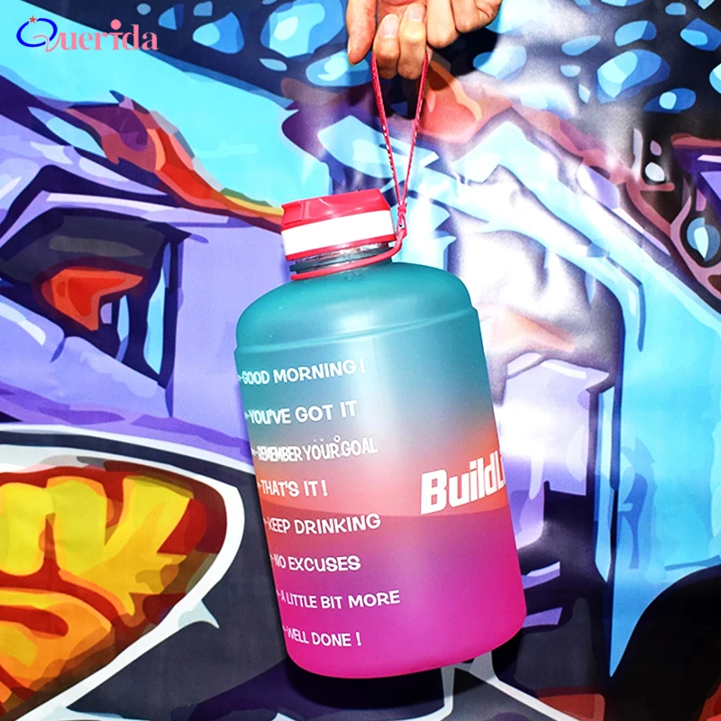 Портативная бутылка для воды большой емкости 128 унции 73 без БФА пластиковые спортивные Соусники фитнеса с