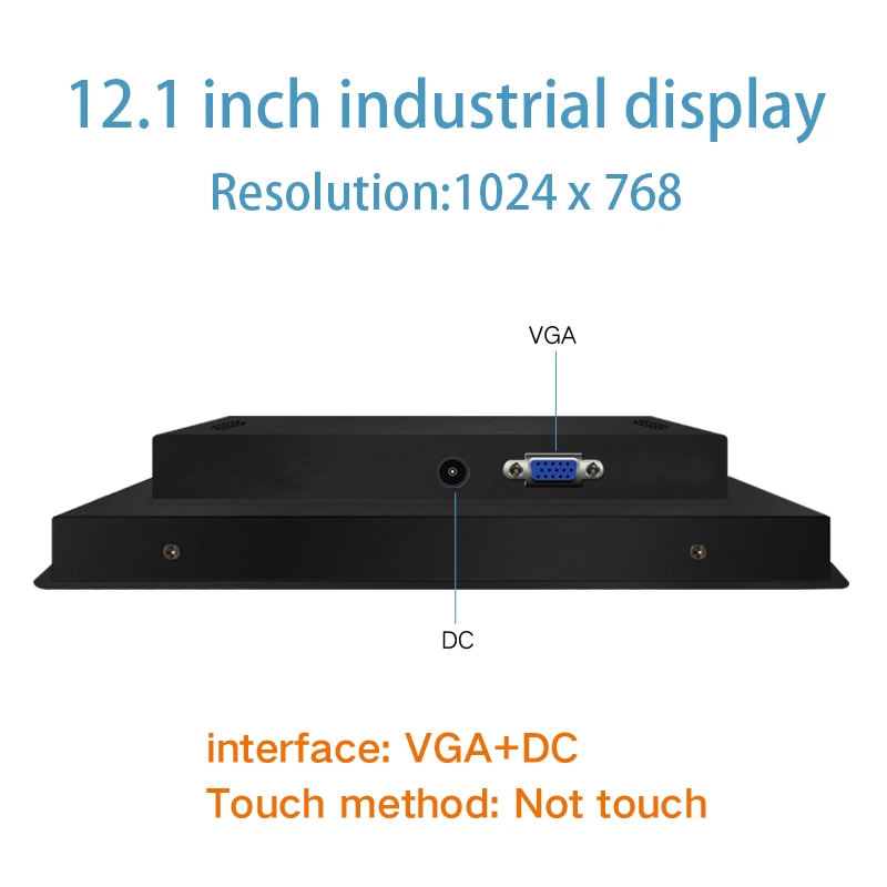 10 15 17 12 дюймов дисплей ЖК-экран монитор планшета VGA не сенсорный экран Встроенная установка - Цвет: 12inch VGA