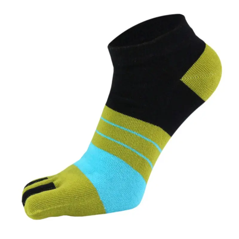 Летние мужские носки, хлопковые носки с пятью пальцами, дышащие мужские носки, повседневные носки - Цвет: Армейский зеленый