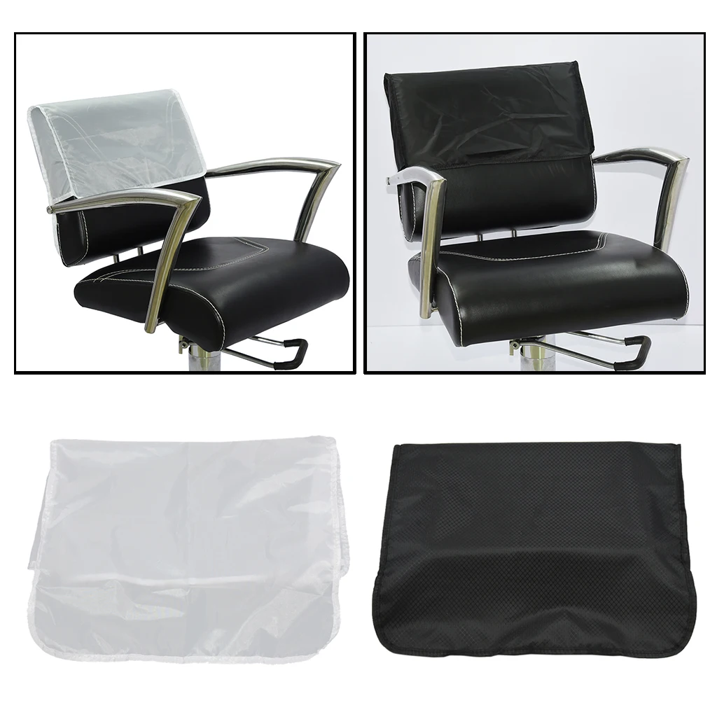 19' Professional Salon Baber Hairdressing Chair Back Covers Clear Black19' Barber Beauty Salon Chair Protective Cover