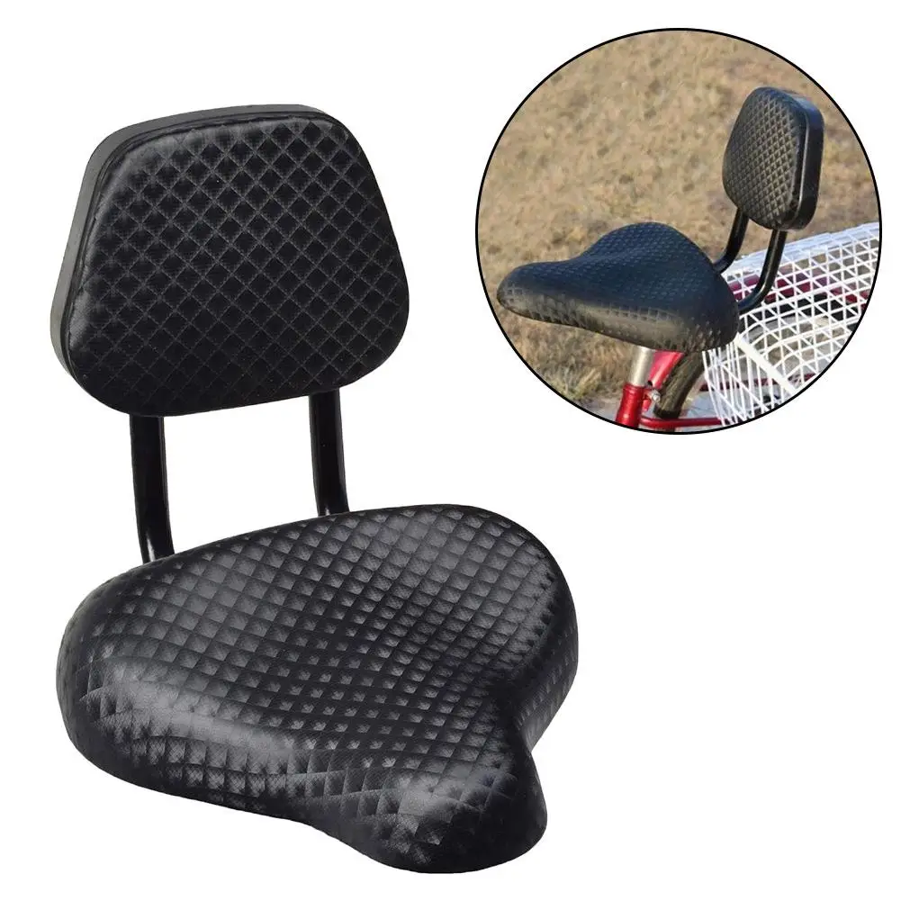 

Bicycle Saddle Cycling Wide Comfort Faux Leather Bike Bicycle Saddle Seat with Backrest Support
