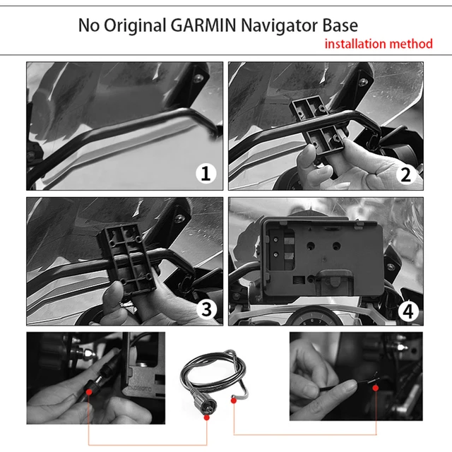 USB Mobile Phone Motorcycle Navigation Bracket USB Charging Support For R1200GS F800GS ADV F700GS R1250GS CRF 1000L F850GS F750G 3