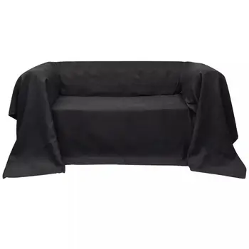 

Micro Suede Sofa bedspread blanket Charcoal Gray 270x350 cm