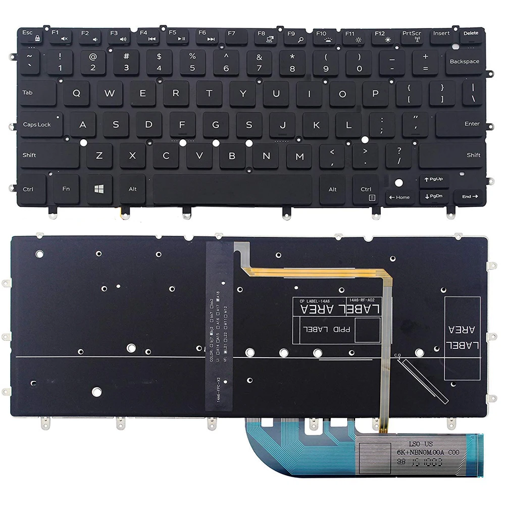 Бесплатная доставка новая клавиатура для Dell XPS 13 7547 7548 9333 9343 9350 с подсветкой|keyboard