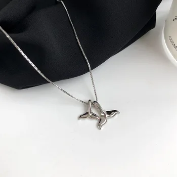 

Korean-style Fashion Aesthetic Fishtail Pendant Necklace Cool Simple New Style Necklace INS-Style Students Choker 1496