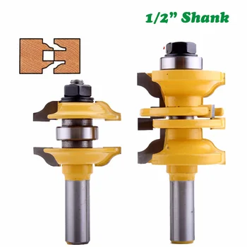

2Pcs/set 12mm/1/2in Shank Round Corner Router Bit Milling Cutter For Woodworking Shear Angles 2020 New