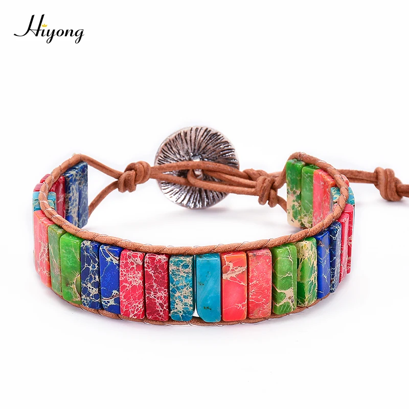Chakra Bracelet-2 Богемский Браслет для йоги 7 чакр, регулируемый кожаный браслет ручной работы, натуральный камень, бисерные браслеты для женщин, девушек, ювелирные изделия - Окраска металла: Chakra Bracelet-2
