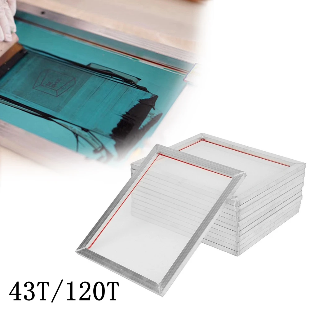 Set Of 1 Screen Printing Frame Aluminum Silk Print Polyester Mesh 77/90/120