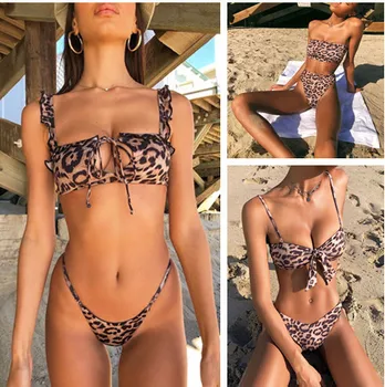 

Women Bikini Two Piece Sexy High Cut Braillian Bathing Swim Suit