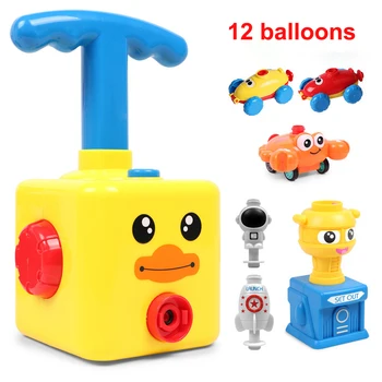 

New Balloon Inertial Balloon Powered Car funny Toys Preschool Educational Science Toys with Manual Balloon Pump for Kids